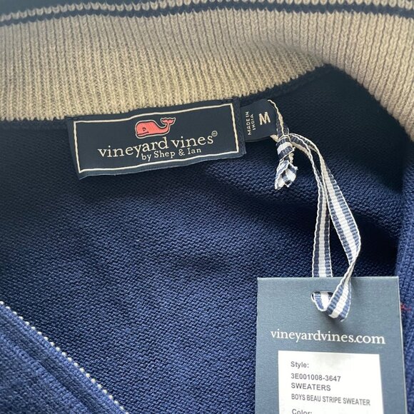 NEW Vineyard Vines Blue Striped Pullover Sweater size M - Picture 7 of 7